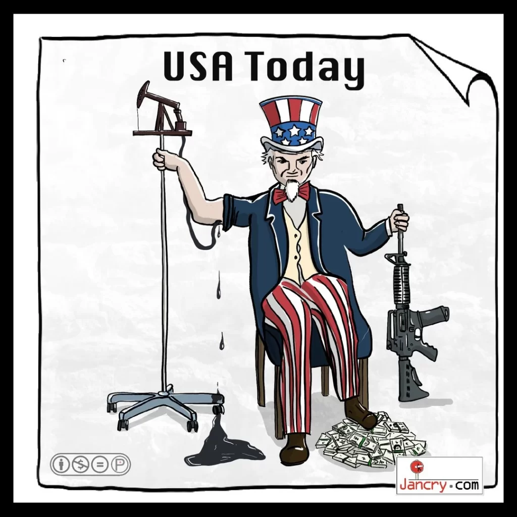 USA today, sous perfusion de pétrole, d'arme et de dollars ?